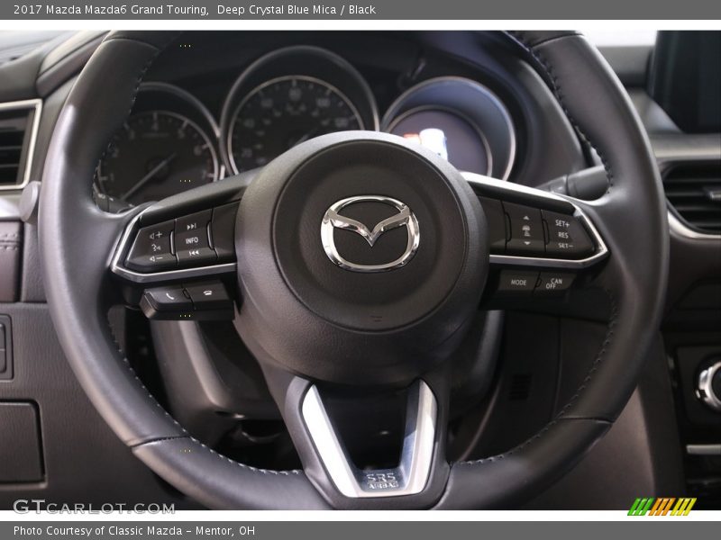 Deep Crystal Blue Mica / Black 2017 Mazda Mazda6 Grand Touring