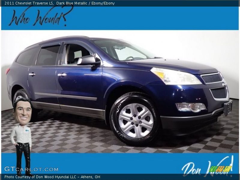 Dark Blue Metallic / Ebony/Ebony 2011 Chevrolet Traverse LS
