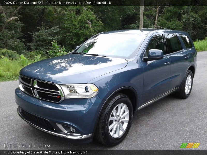 Reactor Blue Pearl / Light Frost Beige/Black 2020 Dodge Durango SXT
