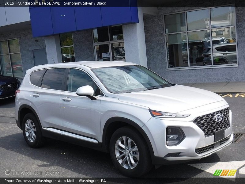 Symphony Silver / Black 2019 Hyundai Santa Fe SE AWD