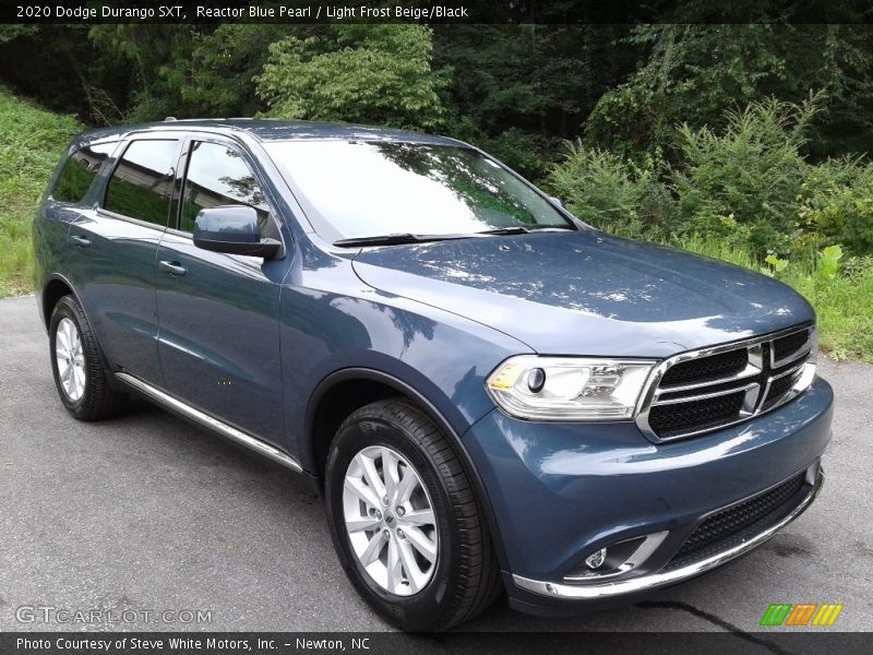 Reactor Blue Pearl / Light Frost Beige/Black 2020 Dodge Durango SXT