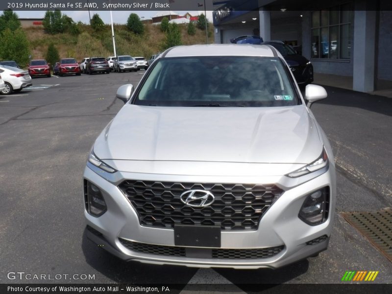 Symphony Silver / Black 2019 Hyundai Santa Fe SE AWD
