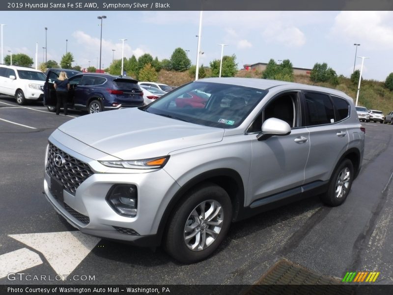 Symphony Silver / Black 2019 Hyundai Santa Fe SE AWD