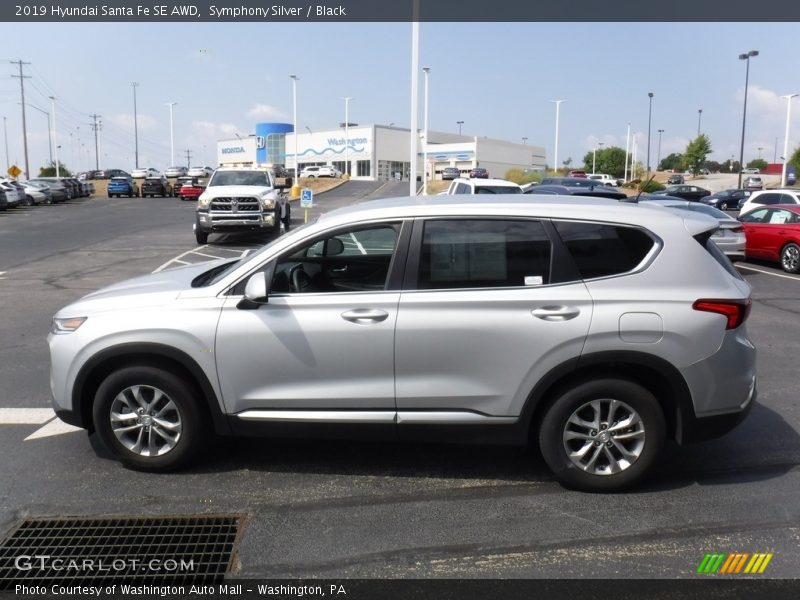 Symphony Silver / Black 2019 Hyundai Santa Fe SE AWD