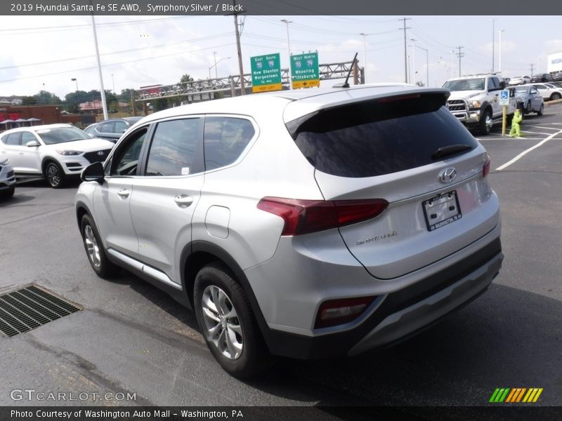 Symphony Silver / Black 2019 Hyundai Santa Fe SE AWD