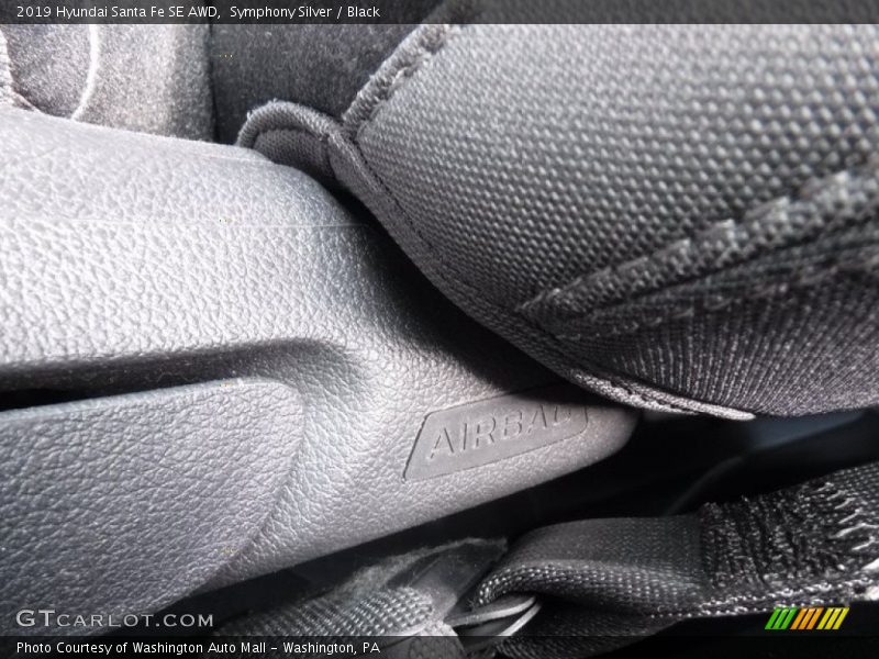 Symphony Silver / Black 2019 Hyundai Santa Fe SE AWD