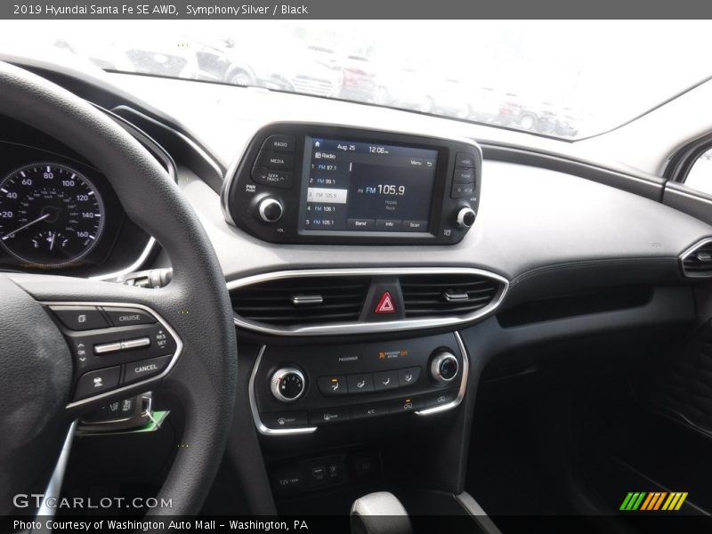 Symphony Silver / Black 2019 Hyundai Santa Fe SE AWD