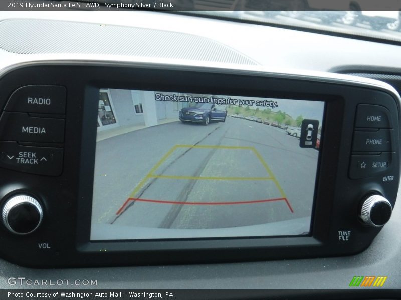 Symphony Silver / Black 2019 Hyundai Santa Fe SE AWD
