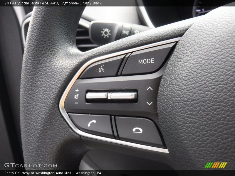 Symphony Silver / Black 2019 Hyundai Santa Fe SE AWD