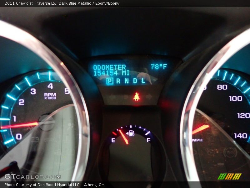 Dark Blue Metallic / Ebony/Ebony 2011 Chevrolet Traverse LS