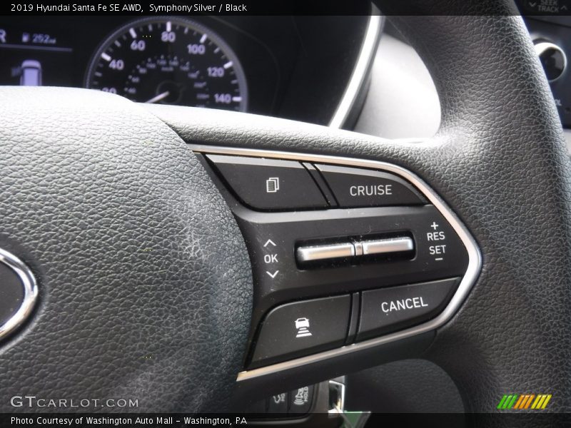 Symphony Silver / Black 2019 Hyundai Santa Fe SE AWD