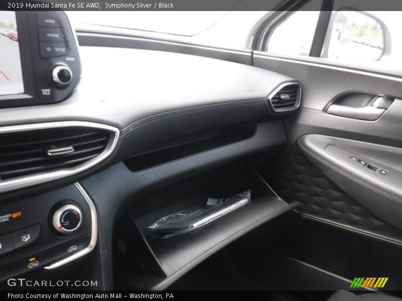 Symphony Silver / Black 2019 Hyundai Santa Fe SE AWD