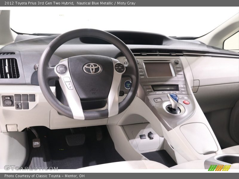 Nautical Blue Metallic / Misty Gray 2012 Toyota Prius 3rd Gen Two Hybrid