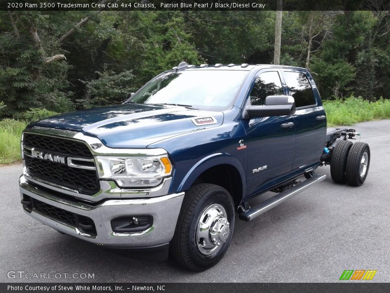 Patriot Blue Pearl / Black/Diesel Gray 2020 Ram 3500 Tradesman Crew Cab 4x4 Chassis