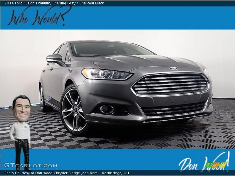 Sterling Gray / Charcoal Black 2014 Ford Fusion Titanium