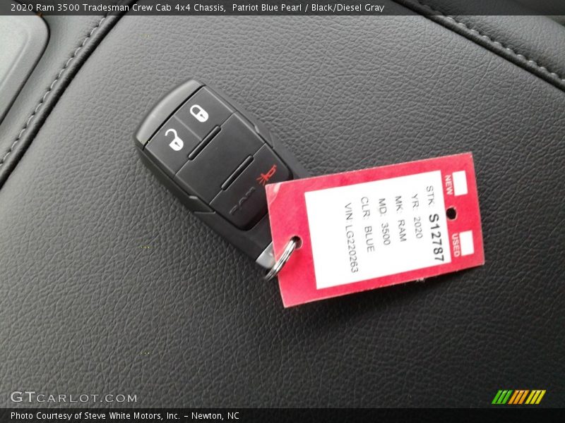 Patriot Blue Pearl / Black/Diesel Gray 2020 Ram 3500 Tradesman Crew Cab 4x4 Chassis