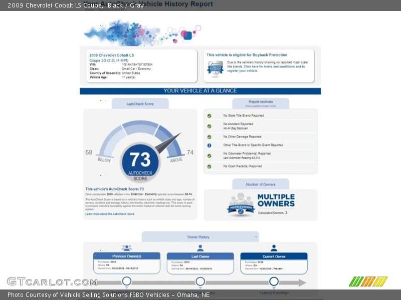 Black / Gray 2009 Chevrolet Cobalt LS Coupe