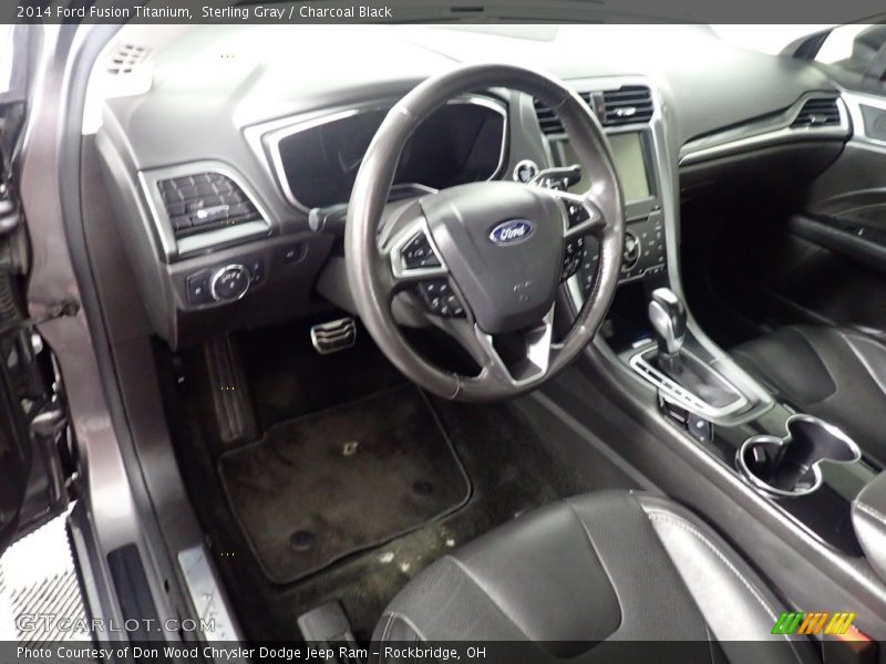 Sterling Gray / Charcoal Black 2014 Ford Fusion Titanium