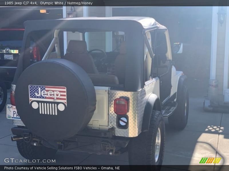 Olympic White / Nutmeg/Honey 1985 Jeep CJ7 4x4