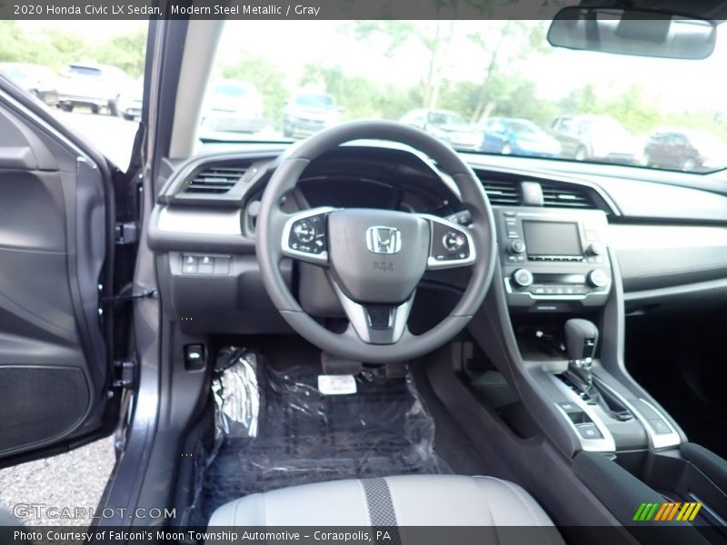 Modern Steel Metallic / Gray 2020 Honda Civic LX Sedan