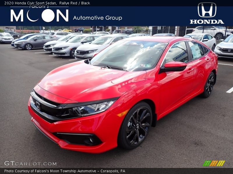 Rallye Red / Black 2020 Honda Civic Sport Sedan