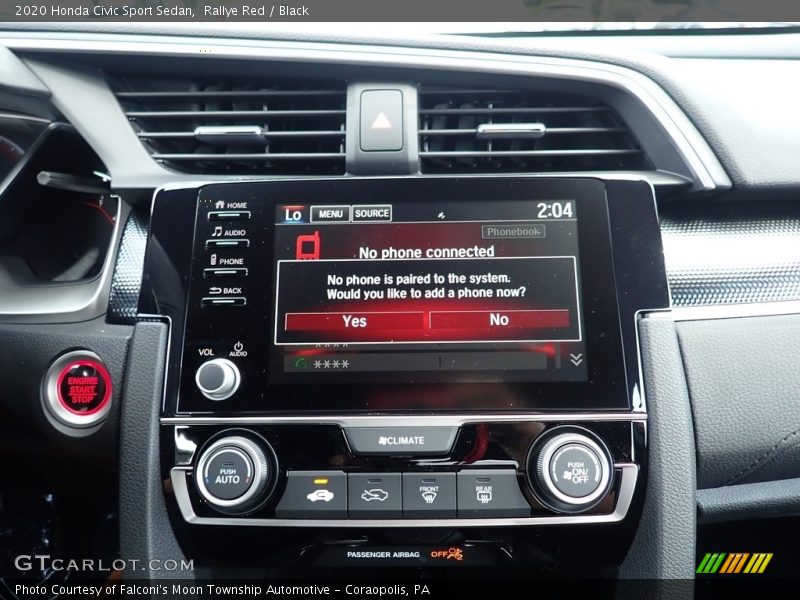 Rallye Red / Black 2020 Honda Civic Sport Sedan