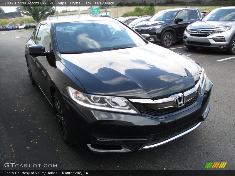 Crystal Black Pearl / Black 2017 Honda Accord EX-L V6 Coupe