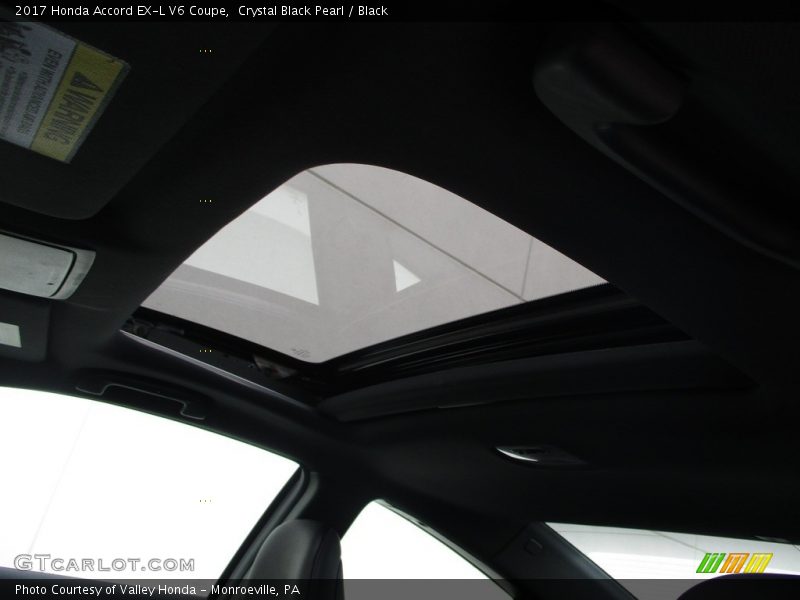 Crystal Black Pearl / Black 2017 Honda Accord EX-L V6 Coupe