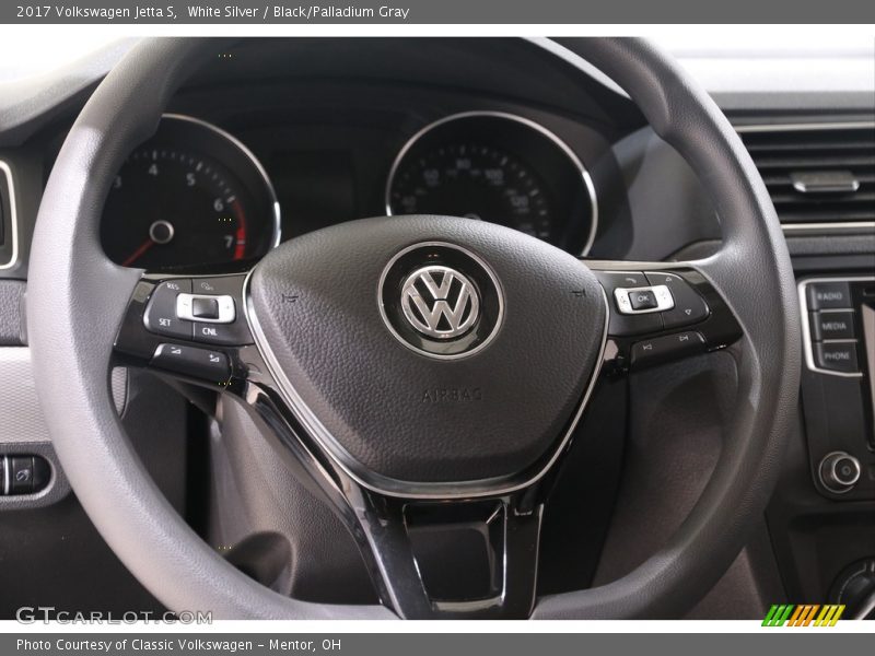 White Silver / Black/Palladium Gray 2017 Volkswagen Jetta S