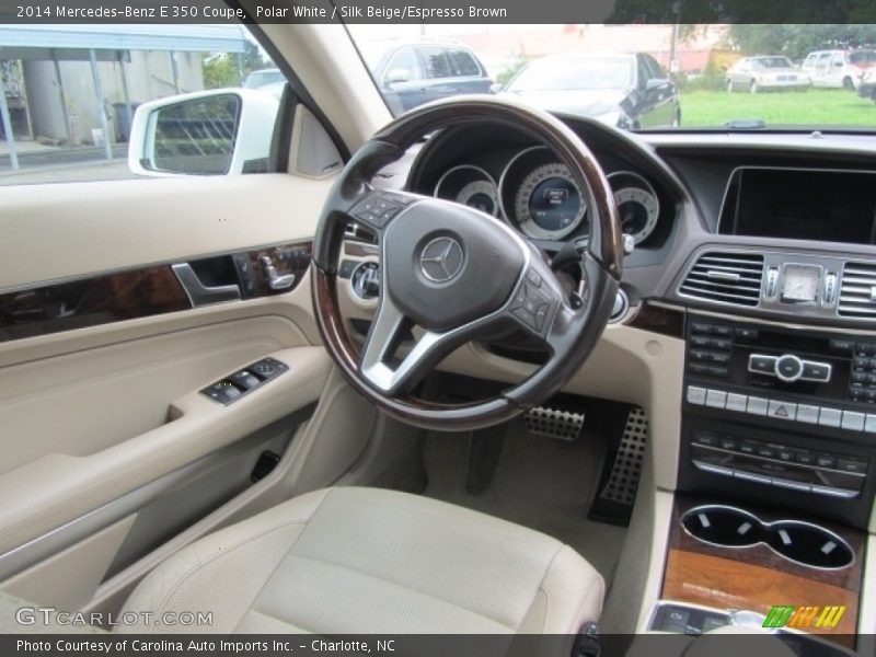 Polar White / Silk Beige/Espresso Brown 2014 Mercedes-Benz E 350 Coupe