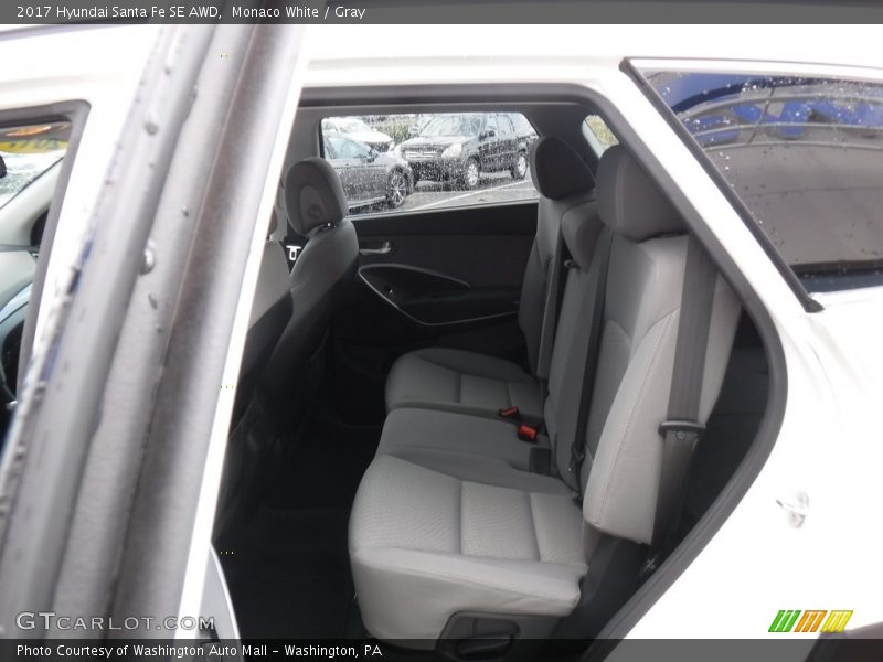 Monaco White / Gray 2017 Hyundai Santa Fe SE AWD