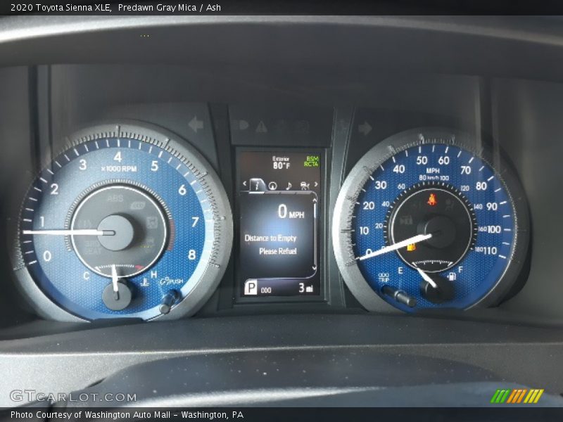 Predawn Gray Mica / Ash 2020 Toyota Sienna XLE