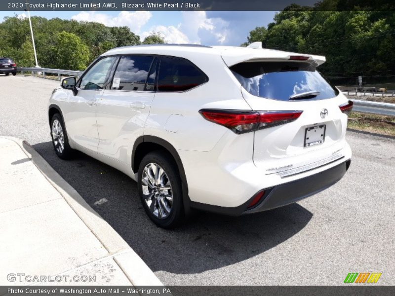 Blizzard White Pearl / Black 2020 Toyota Highlander Limited AWD