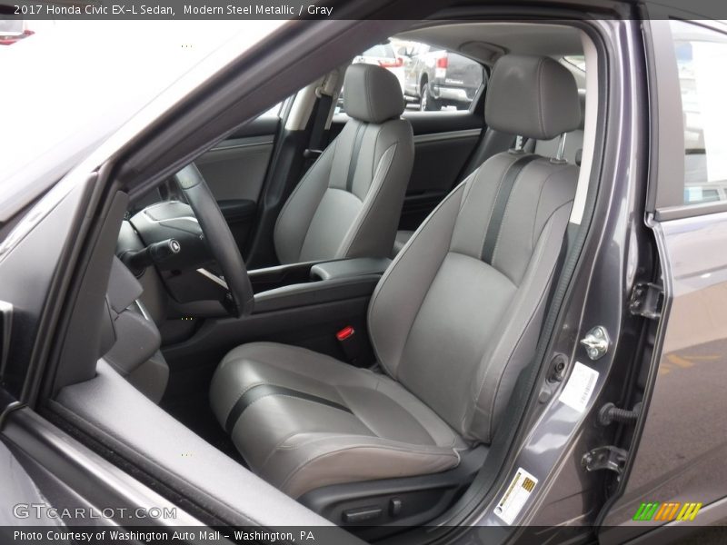 Modern Steel Metallic / Gray 2017 Honda Civic EX-L Sedan