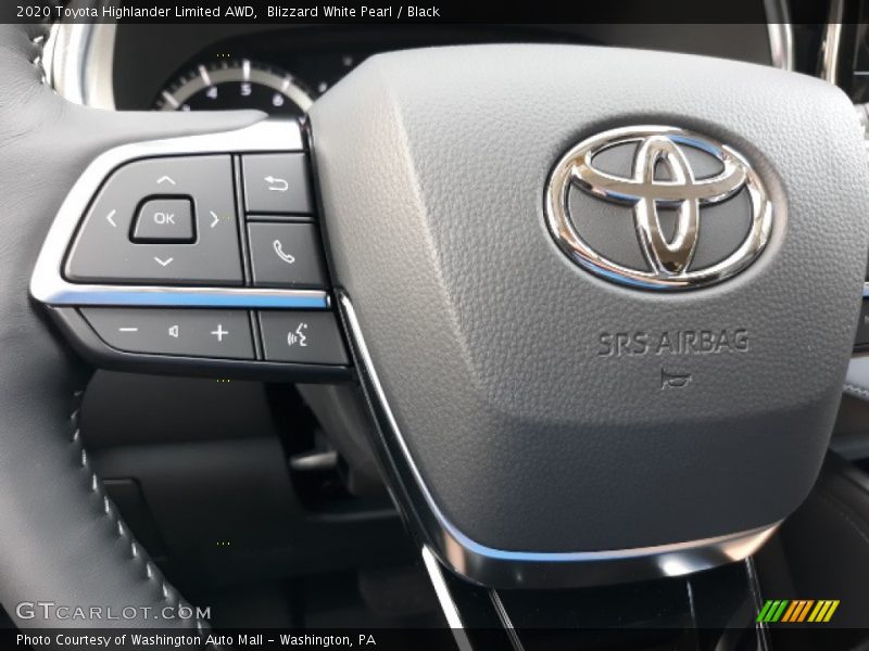 Blizzard White Pearl / Black 2020 Toyota Highlander Limited AWD