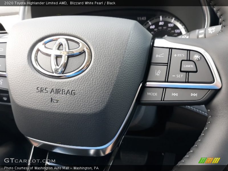 Blizzard White Pearl / Black 2020 Toyota Highlander Limited AWD