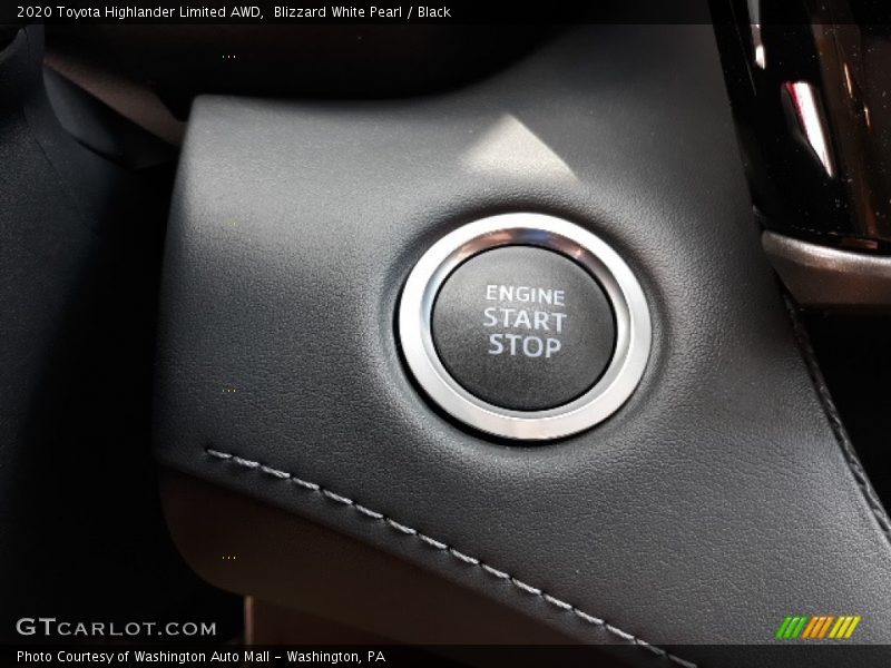 Blizzard White Pearl / Black 2020 Toyota Highlander Limited AWD