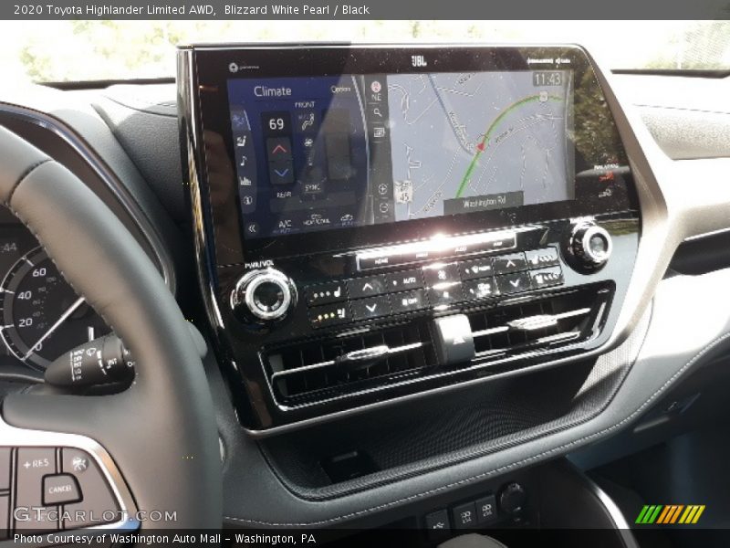 Blizzard White Pearl / Black 2020 Toyota Highlander Limited AWD