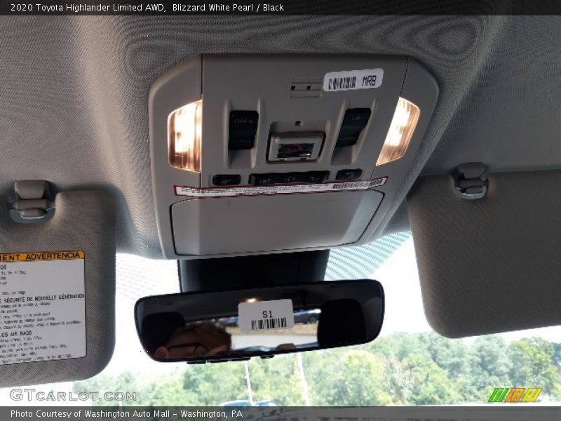 Blizzard White Pearl / Black 2020 Toyota Highlander Limited AWD