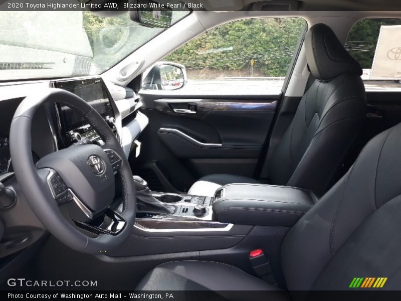 Blizzard White Pearl / Black 2020 Toyota Highlander Limited AWD