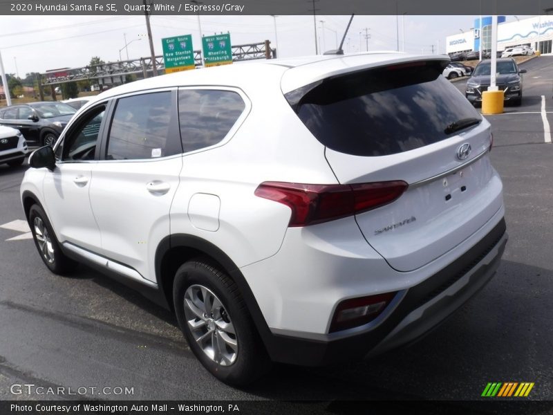 Quartz White / Espresso/Gray 2020 Hyundai Santa Fe SE