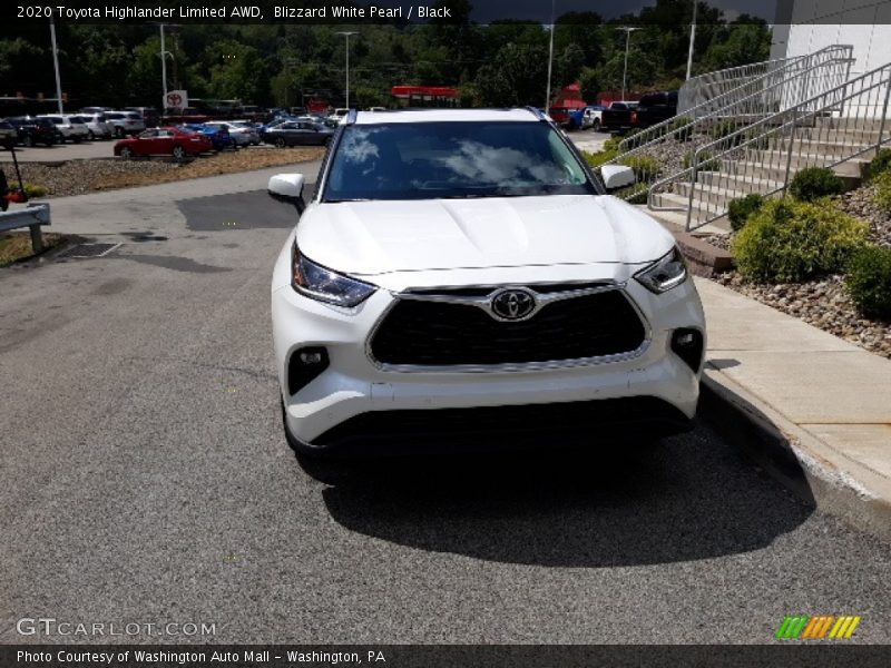 Blizzard White Pearl / Black 2020 Toyota Highlander Limited AWD