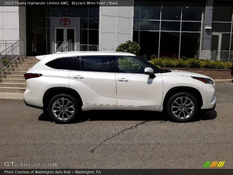 Blizzard White Pearl / Black 2020 Toyota Highlander Limited AWD