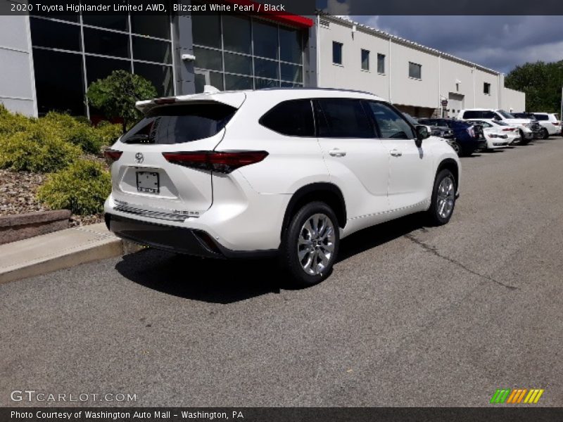 Blizzard White Pearl / Black 2020 Toyota Highlander Limited AWD