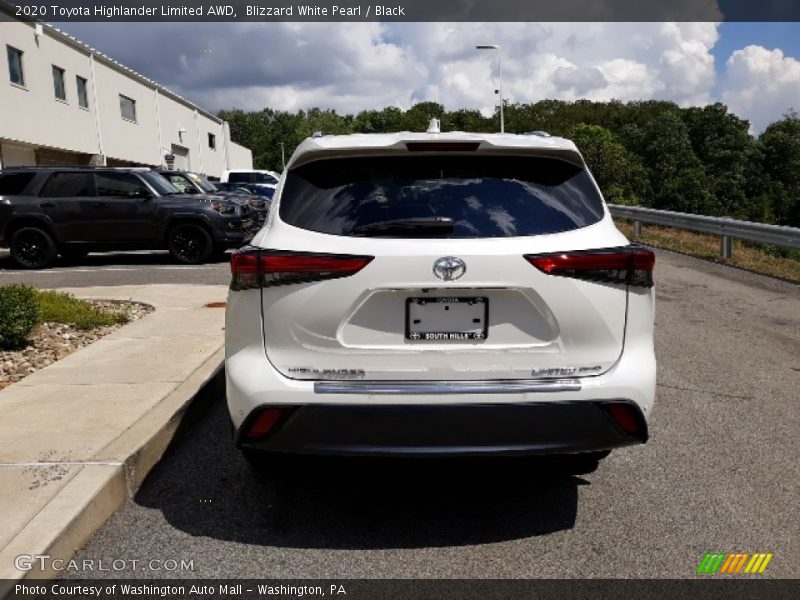 Blizzard White Pearl / Black 2020 Toyota Highlander Limited AWD