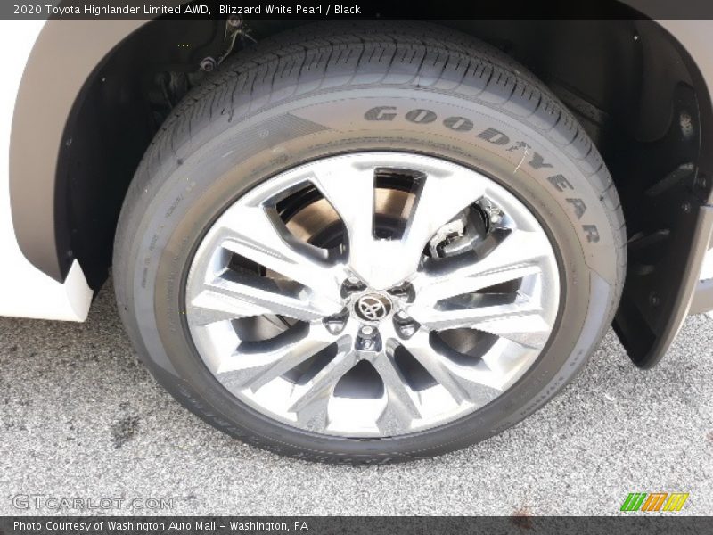 Blizzard White Pearl / Black 2020 Toyota Highlander Limited AWD
