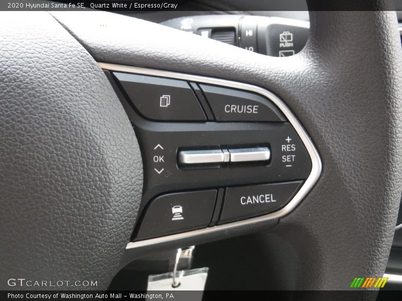 Quartz White / Espresso/Gray 2020 Hyundai Santa Fe SE