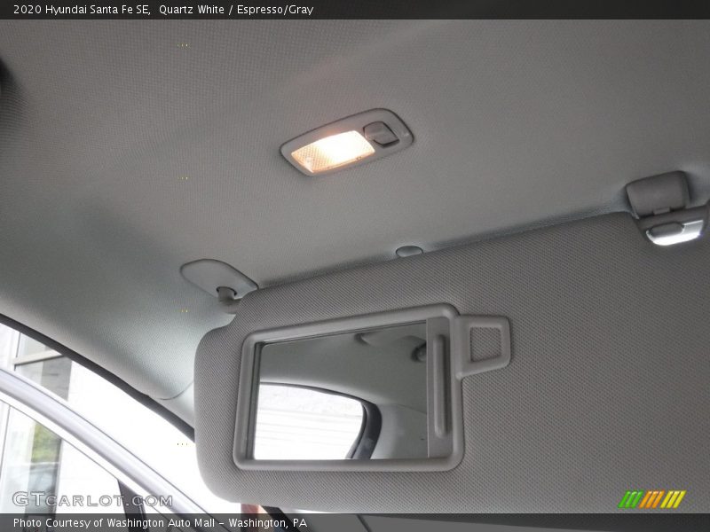 Quartz White / Espresso/Gray 2020 Hyundai Santa Fe SE