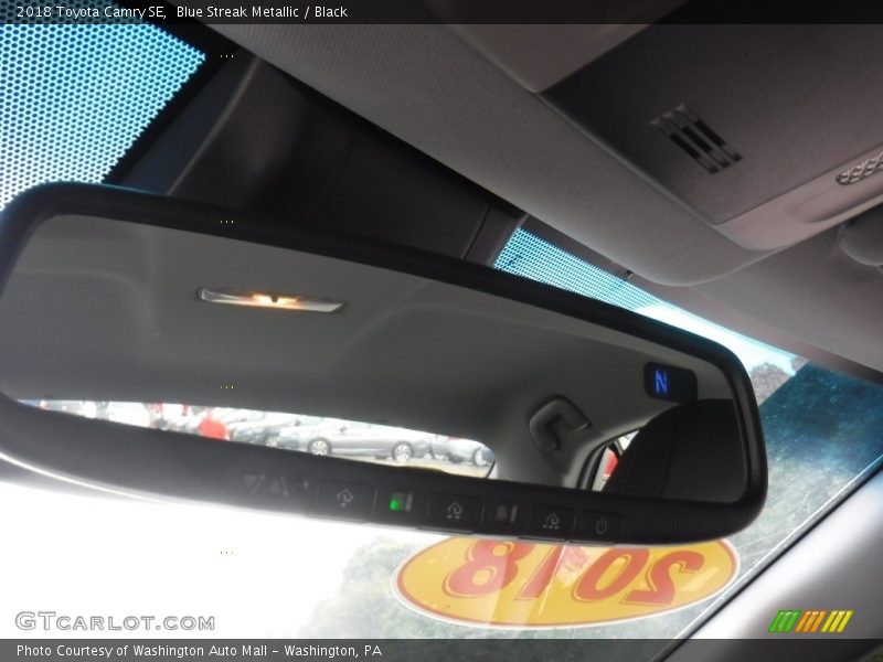 Blue Streak Metallic / Black 2018 Toyota Camry SE