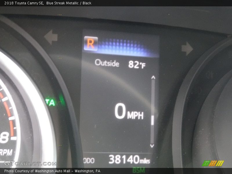 Blue Streak Metallic / Black 2018 Toyota Camry SE